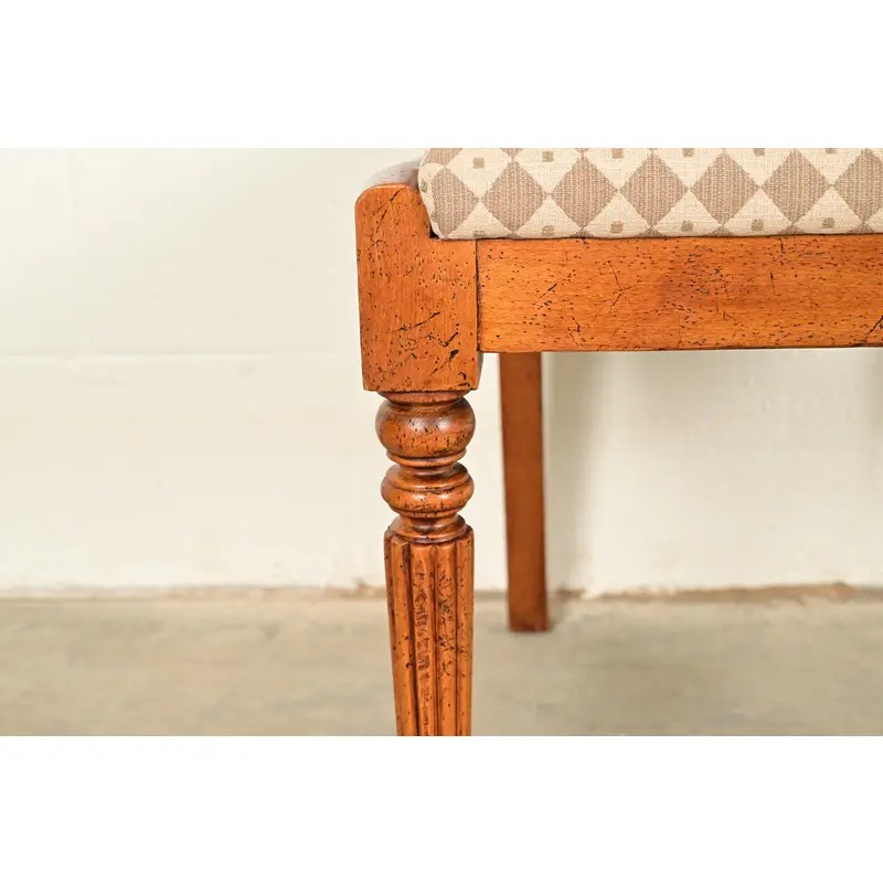 Baker Furniture English Regency Carved Maple Side Chairs or Dining Chairs, Pair - Image 8