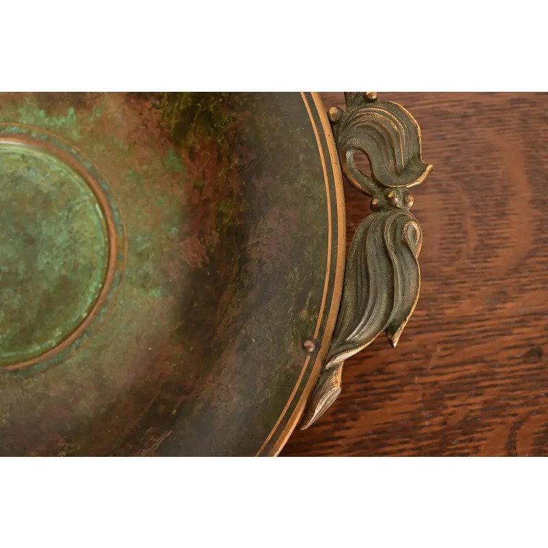 Carl Sorensen Art Deco Verdigris Bronze Centerpiece Bowl or Fruit Bowl - Image 5