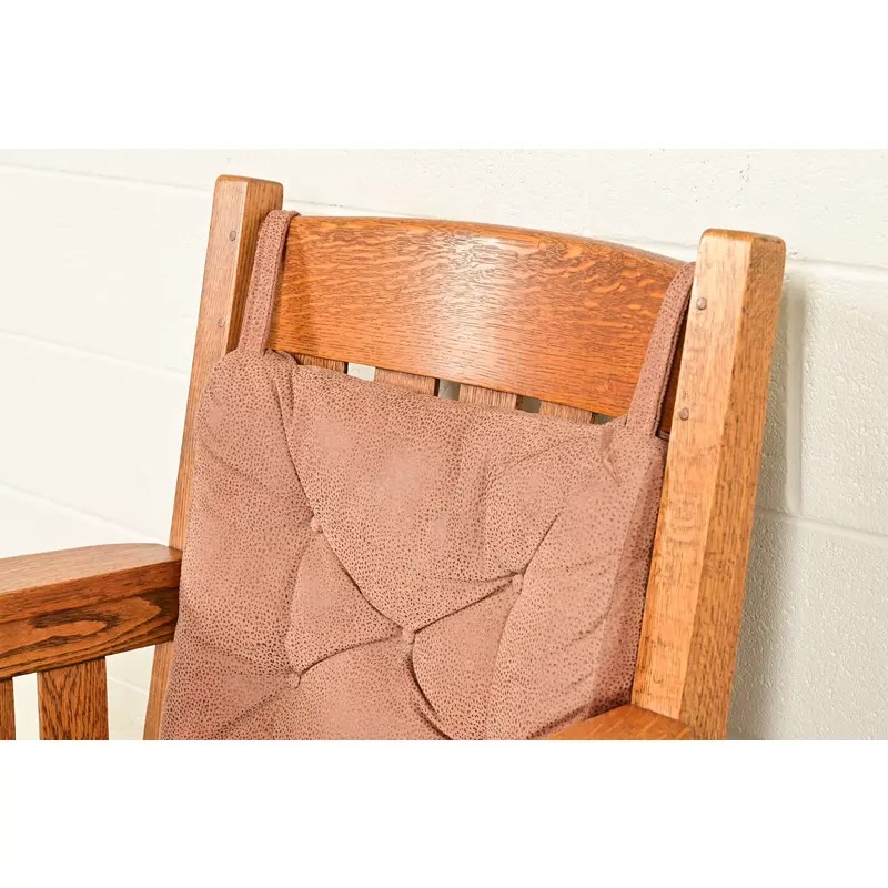 Harden Furniture Antique Mission Oak Arts & Crafts Rocking Chair, Circa 1910 - Image 8