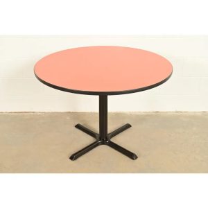 Herman Miller Style Modern Round Pedestal Dining Table or Game Table