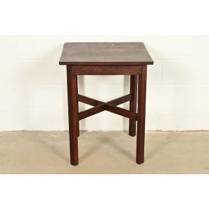 Stickley Brothers Style Antique Mission Oak Arts & Crafts Tabouret Side Table, Circa 1910