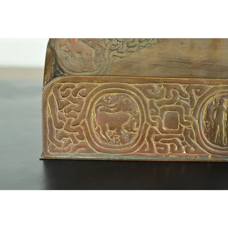 Tiffany Studios New York Zodiac Pattern Bronze Letter Rack - Image 8