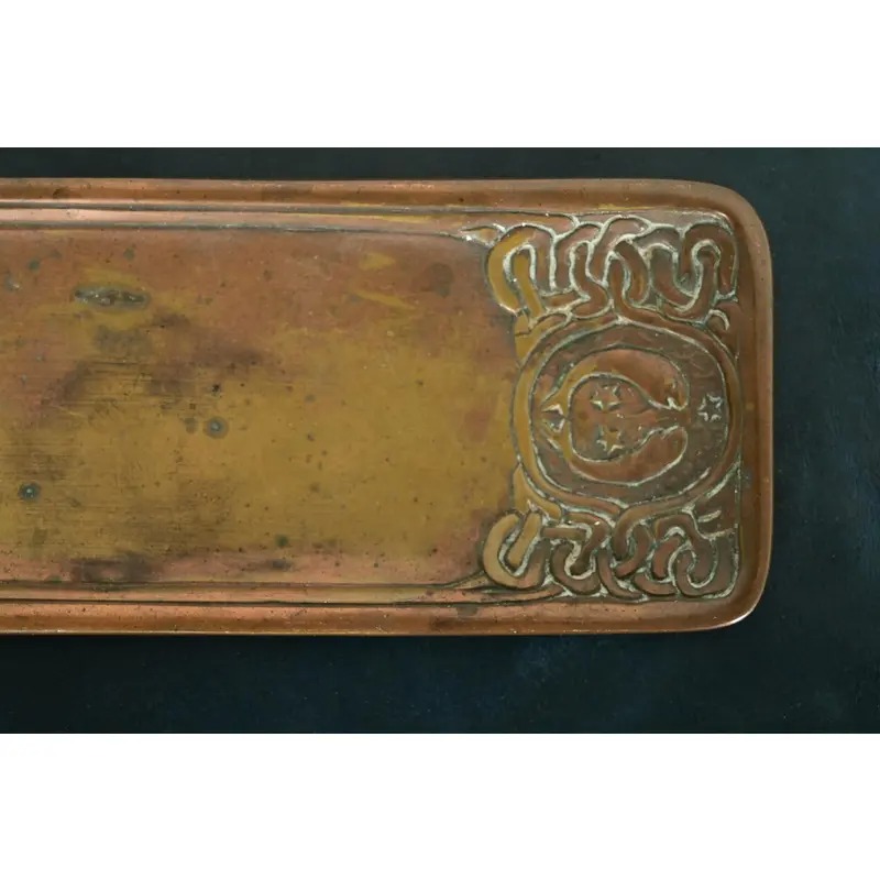 Tiffany Studios New York Zodiac Pattern Bronze Pen Tray - Image 8
