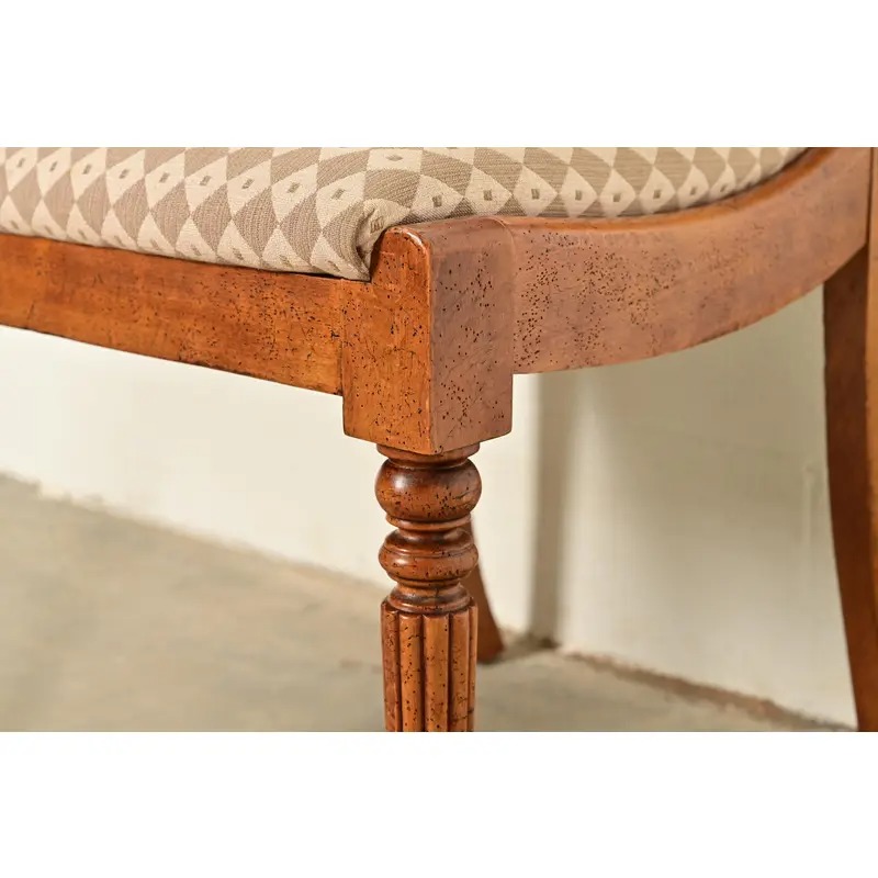 Baker Furniture English Regency Carved Maple Side Chairs or Dining Chairs, Pair - Image 9