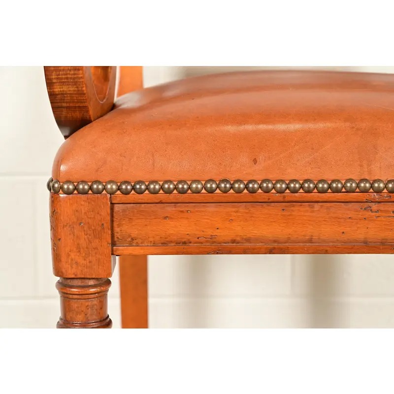 Baker Furniture English Regency Carved Walnut Bar Stools, Pair - Image 9