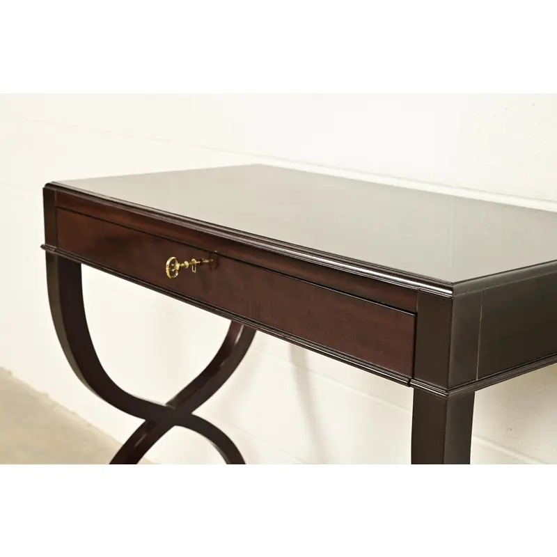 Councill Modern Regency Dark Mahogany Writing Desk or Console Table - Image 9
