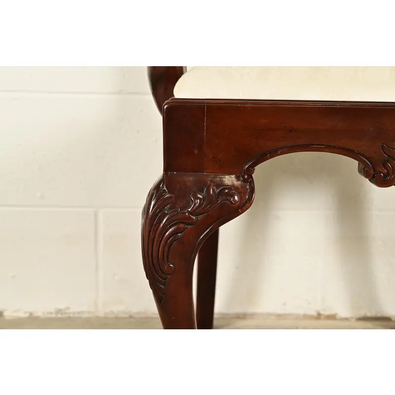 Drexel Heritage Chippendale Carved Mahogany Dining Chairs, Set of Six - Image 9