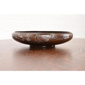 Heintz Arts & Crafts Sterling Silver on Bronze Footed Bowl