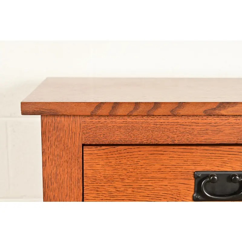 Stickley Style Mission Oak Arts & Crafts Bookcase or Bar Cabinet - Image 9