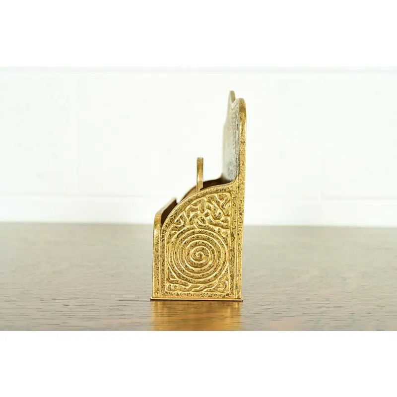 Tiffany Studios New York Zodiac Pattern Bronze Doré Letter Rack - Image 10