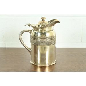 Antique Tiffany & Co. Victorian Silverplate Repoussé Pitcher