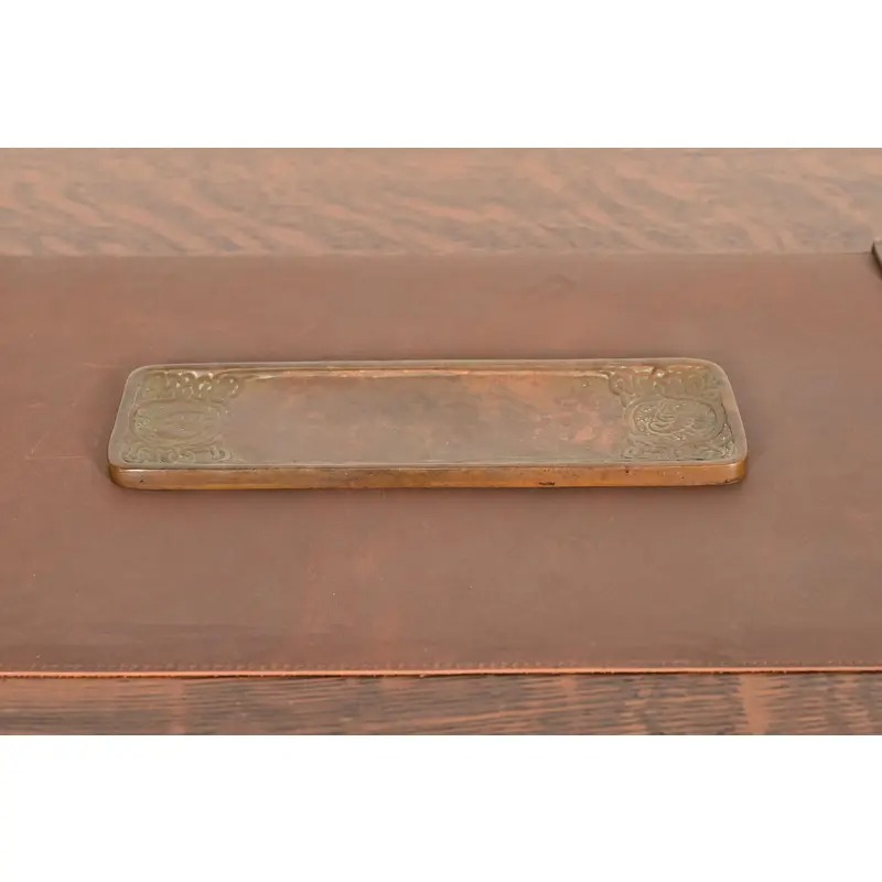 Tiffany Studios New York Zodiac Pattern Bronze Pen Tray - Image 2