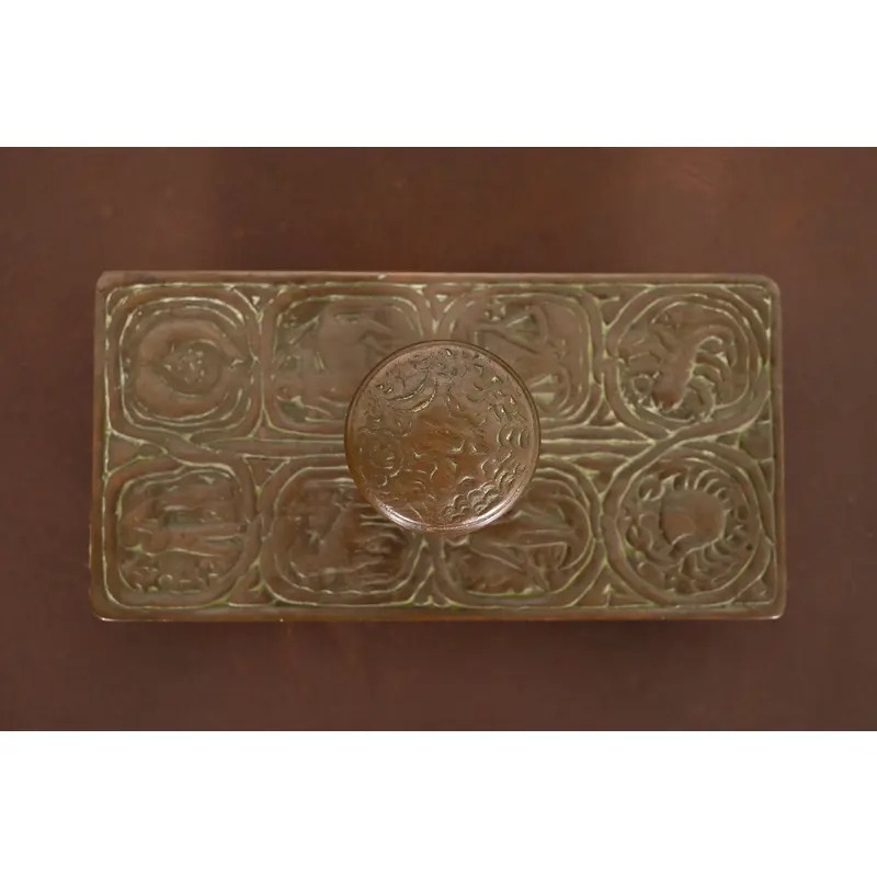 Tiffany Studios New York Zodiac Pattern Bronze Rocker Blotter - Image 5