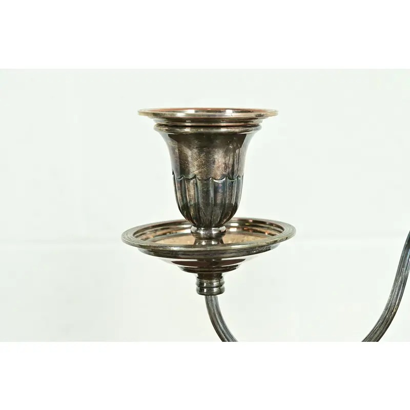 Tiffany & Co. Style Antique Victorian Silverplate Three-Light Candelabra - Image 6