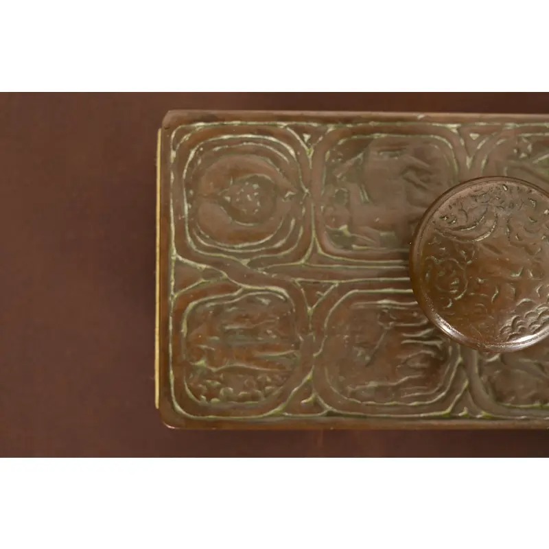 Tiffany Studios New York Zodiac Pattern Bronze Rocker Blotter - Image 6