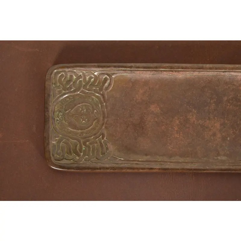 Tiffany Studios New York Zodiac Pattern Bronze Pen Tray - Image 7