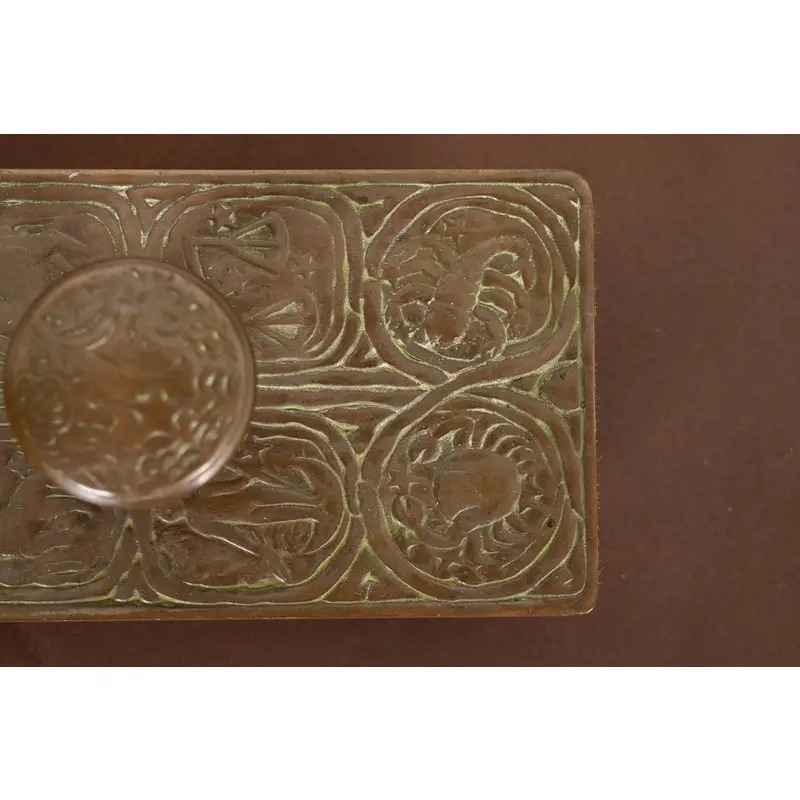 Tiffany Studios New York Zodiac Pattern Bronze Rocker Blotter - Image 7
