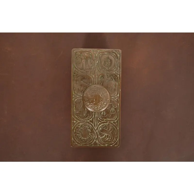 Tiffany Studios New York Zodiac Pattern Bronze Rocker Blotter - Image 8