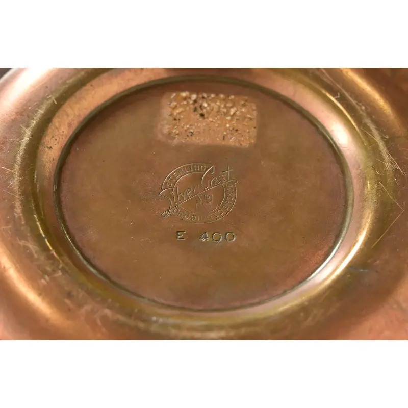 Silver Crest Arts & Crafts Sterling Silver on Bronze Ashtray or Catchall - Image 9
