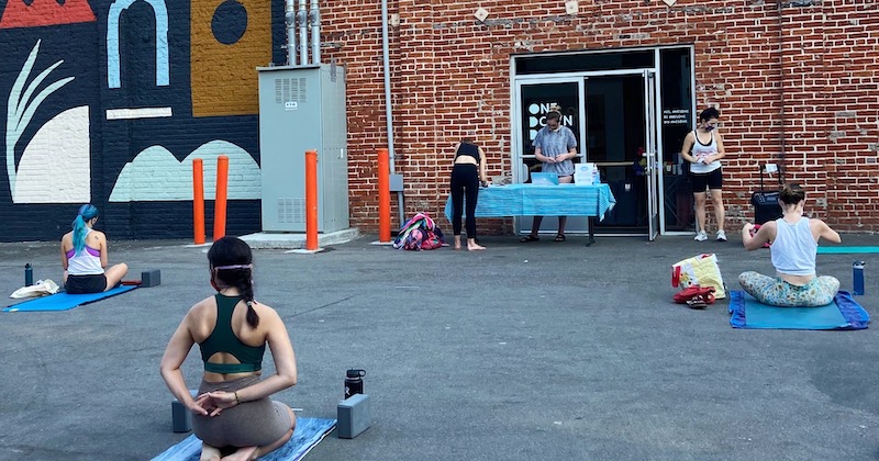 Outdoor Yoga Classes at ODD Echo Park!