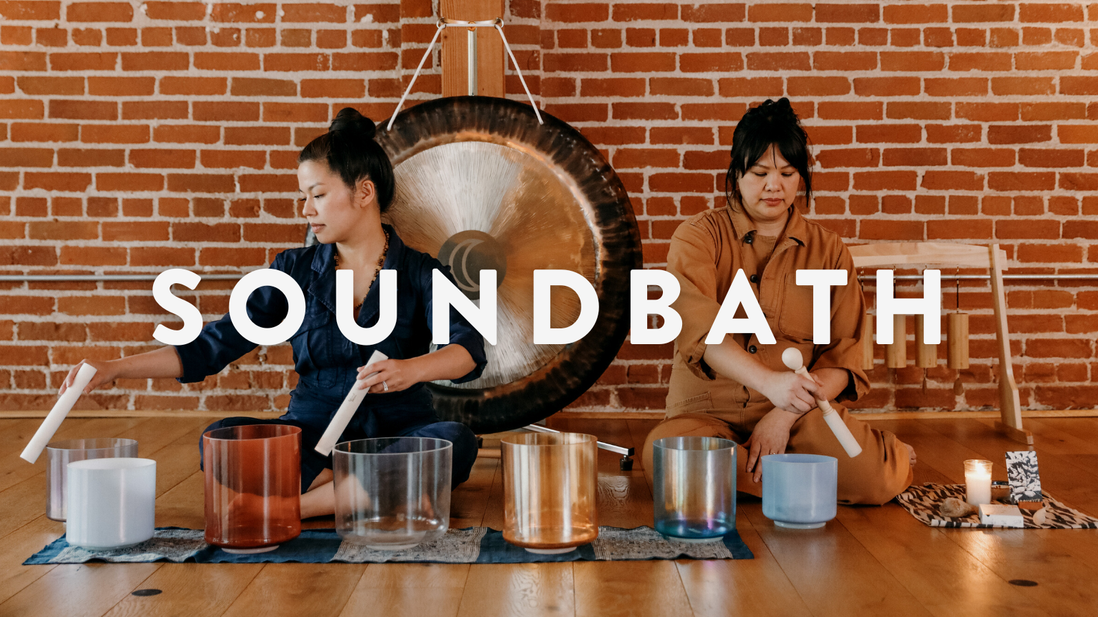 graphic: soundbath image of sound healers guiding students in a soundbath relaxing stress reduction sound los angeles