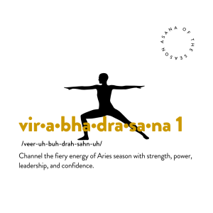 asana pose of Aries season | warrior 1