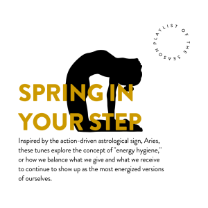 Spring in your step | an Aries themed yoga playlist