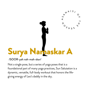 sun salutations - a Leo themed asana flow
