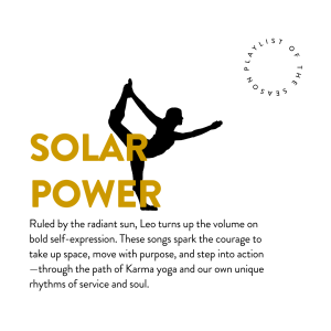 solar power - a Leo themed yoga playlist