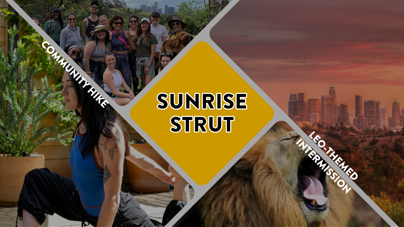 Leo season community hike and solar powered yoga intermission