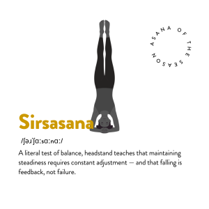 libra themed asana or yoga pose - sirsasana, headstand