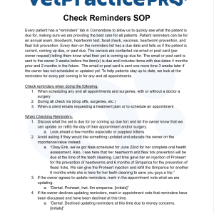 Check Reminders SOP