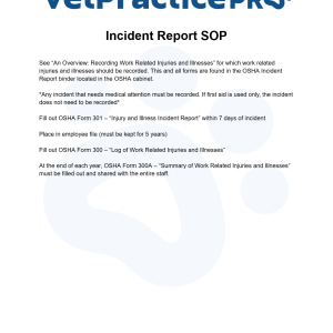 Incident Report SOP