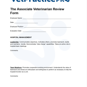 The Associate Veterinarian Review Form