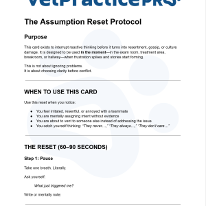 The Assumption Reset Protocol