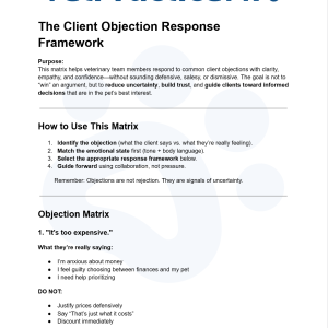 The Client Objection Response Framework