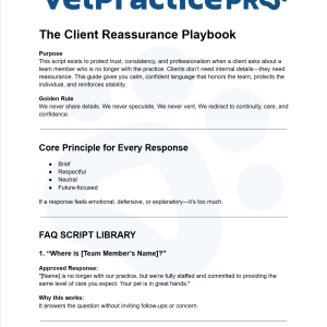 The Client Reassurance Playbook