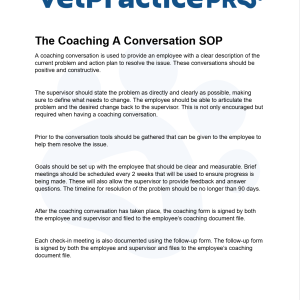 The Coaching A Conversation SOP