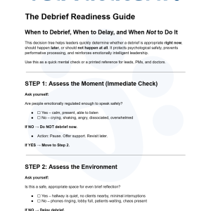 The Debrief Readiness Guide
