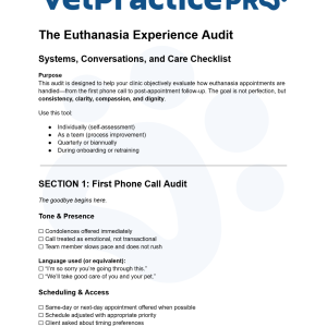 The Euthanasia Experience Audit