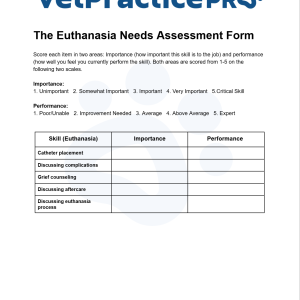 The Euthanasia Needs Assessment Form
