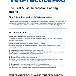 The First & Last Impression Scoring Rubric