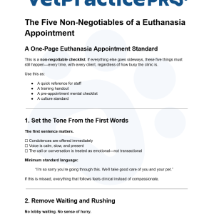 The Five Non-Negotiables of a Euthanasia Appointment
