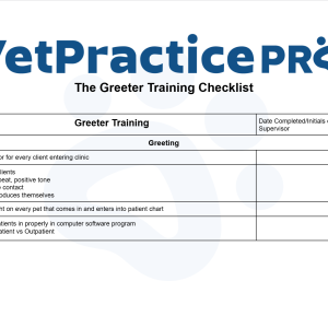 The Greeter Training Checklist