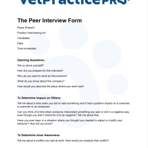 The Peer Interview Form