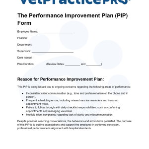 The Performance Improvement Plan (PIP) Form