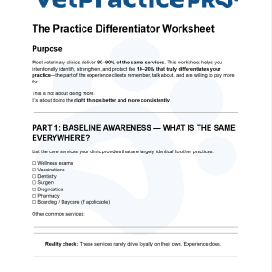 The Practice Differentiator Worksheet