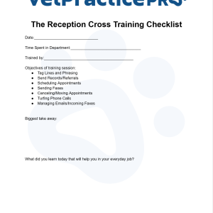 The Reception Cross Training Checklist