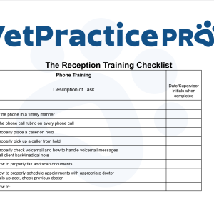 The Reception Training Checklist