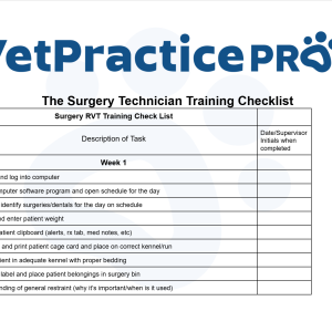 The Surgery Technician Training Checklist